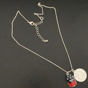 Boston Red Sox Enameled Baseball Cap Necklace